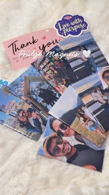 The cutest fridge magnets — our 2025 memories, always in front of us