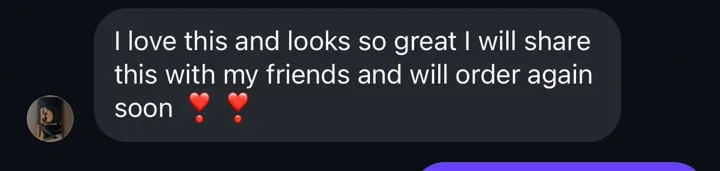 Screenshot of a review from Customer