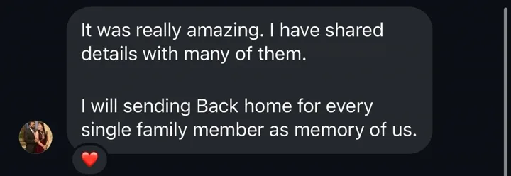 Screenshot of a review from Customer