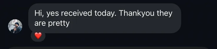 Screenshot of a review from Customer